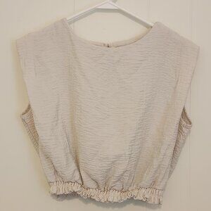 Extended Shoulder Gauze Tank Top, Sz Medium